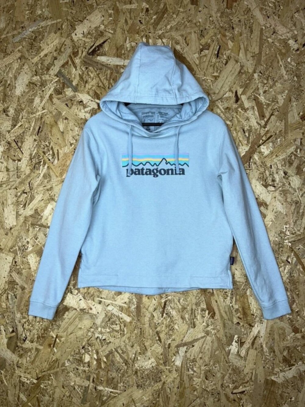 Patagonia Womens Hoodie Uprisal Pastel P-6 Logo Blue Small